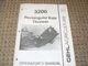 Gehl 3200 Rectangular Bale Thrower Operator's Manual