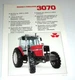 Massey Ferguson MF 3070 Tractor Sales Specs Brochure Literature Advertising 1989