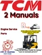 TCM FG45T8 FORKLIFT ENGINE SERVICE REPAIR SHOP PARTS MANUAL PDF ON USB