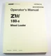 Original Hitachi ZW180-6 Wheel Loader Operators Maintenance Manual