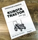 Kubota B1550 B1750 Tractor Operators Owners Manual Maintenance Specifications