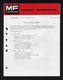 MASSEY MF275 & MF290 TRACTORS 9 PAGE PRODUCT INFORMATION BULLETIN 82/14