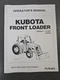 Kubota LA1955 LA2255 LA 1955 LA2255 loader owners & maintenance manual