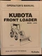Kubota Front Loader Operator's Manual LA535