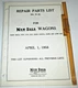 New Idea 530 628/R/RA/B 625 626 Wagon Parts Catalog Manual Book 4-58 ORIGINAL!