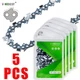 5-PCS 20 inch Chainsaw Chain Blade 3/8" .050" Gauge 72DL For Stihl Husqvarna
