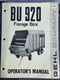 Unsealed Gehl Agriculture BU 920 Manual Form No. 901937  @B2