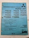 MITSUBISHI FORKLIFT PART LIST MANUAL FG10/15/18/20/25 FD20/25/30/ FG35A FD35A 89