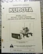 Kubota Operator's Manual F3219 Rotary Power Sweeper For Front Mower F2000 F2100+