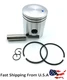 45MM Piston Kit For Wacker WM80 BS500 BS600 BS700 BS50-2 BS60-2 US Seller