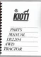 Kioti LB2204 4WD Diesel Tractor Parts Manual Catalog