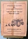 Allis-Chalmers WD-52 WD-53 Pick-Up Plow Operating Instructions & Parts List VG