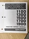 Ford New Holland, 1100, 1300, 2500, 1700, 1900 Tractor Repair Service Manual,...