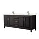 Wyndham Collection WCV252580D-VCA-MXX Daria 80" - Dark Espresso / Carrara