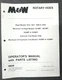 M&W Rotary Hoes 1815, 1821, 1828, 1830..etc. 1996