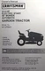 Sears Craftsman 23.0 hp 48 917.275021 GT3000 Garden Tractor Owner & Parts Manual