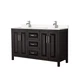 Wyndham Collection WCV252560D-VCA-MXX Daria 60" - Dark Espresso / Carrara