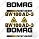 Fits Bomag BW100AD Decal Kit Roller - 7 YEAR VINYL