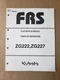 Kubota ZG222 ZG227 Lawn Mower Flat Rate Schedule Manual FRS