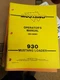 Mustang MFG 930 Skid Steer Loader Operators Manual