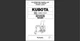 Kubota K008-3 and U10-3 Excavator Parts List Manual (Reprint)