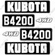 Fits Kubota B4200 Decals Backhoe Tractor Decal Kit B 4200