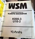 Kubota K008-3 U10-3 Excavator Workshop  Repair Manual Factory Genuine Unused