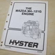 HYSTER Forklift MAZDA M4-121G ENGINE Repair Shop Service Manual H25XL H30XL H35