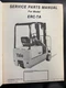 Yale Forklift Parts Manual ERC020TA ERC030TA #1368 1985