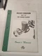 Vintage 1963 Massey Ferguson Mf 37 Unit Runner Planter  Owners Manual 