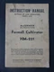VTG McCormick Farmall Cultivator HM - 221 Operators Manual