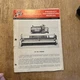 Vintage Massey Ferguson Mf 300 Combine Product Information Manual