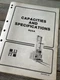 HYSTER R25A FORKLIFT Capacity Specification Book MANUAL Service Shop Guide