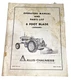 USED OPERATORS MANUAL FOR ALLIS CHALMERS 6 FOOT BLADE TPL-265D