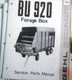 Gehl Service Parts Manual BU 920 Forage Box  No. 901938