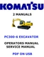 Komatsu PC300-6 Hydraulic Excavator Owners Service Shop Operators Manual PDF