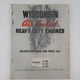 Wisconsin Air Cooled Heavy Duty Engines Instruction Book Model S-10D/S-12D/S-14D