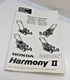 HONDA HARMONY II PUSH MOWER OWNER'S MANUAL, HRS216PDA HRS216SDA HRR216PDA +++