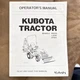 Kubota BX23S LA340 BT603 Tractor Operator's Manual 2016 Model MPN K2892-7121-6