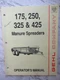 1990 Gehl 175 250 325 425 Manure Spreader Operator's Manual Form 904900 56 Pages