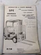 YALE FORK LIFT OPERATION & PARTS LIST BOOK MANUAL SPE SERIES 030 040 050 1971
