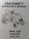 Cub Cadet Lawn Garden Tractor 3000 series model 3184 Owners Manual CH-18 Kohler