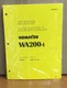 Komatsu WA200-1 Wheel Loader Shop Service Repair Manual
