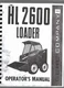 Gehl HL 2600 Skid Steer Loader Operators Owners Manual