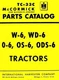 International McCormick W-6 WD-6 O-6 OS-6 ODS-6 Parts Manual W6 WD6 O6 OS6 IH