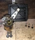 JOHN DEERE JS 61 PUSH MOWER OEM CARB/AIR CLEANER BACK PLATE W/ BOLTS  USED