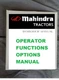 MAHINDRA  6065 6075 Tractor OPERATOR OWNERS manual printed free ship