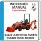 KUBOTA BX23S SERVICE REPAIR WORKSHOP MANUAL ON CD