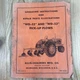Allis Charmers WD52 WD53 Pick Up Plow Operating And Parts Manual 