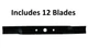 12PK Oregon Lawn Mower Blades 91-585 Replacement for Woods 72" PRD7200 RD72